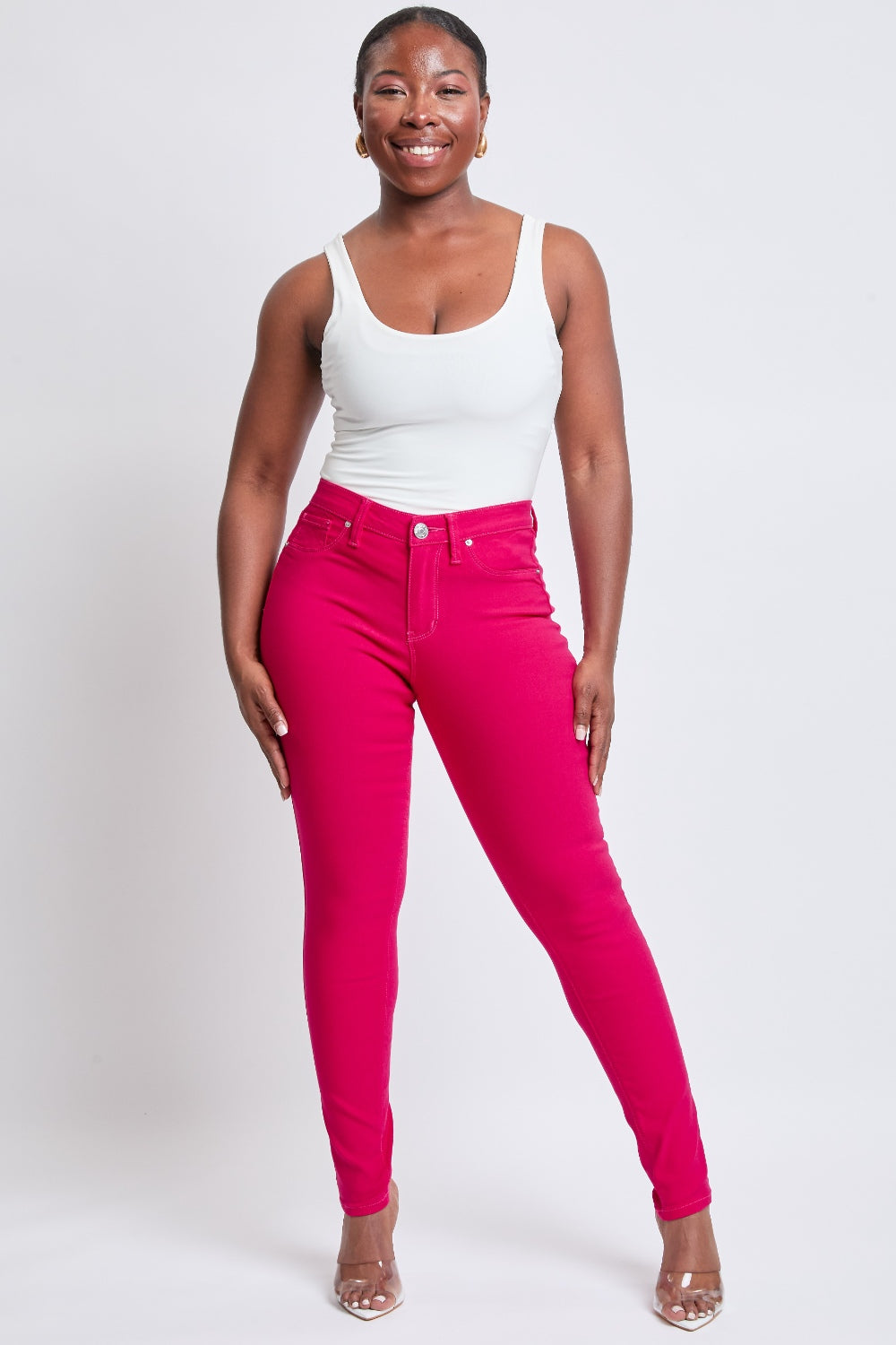 jeanswear hyper stretch mid-rise skinny jeans