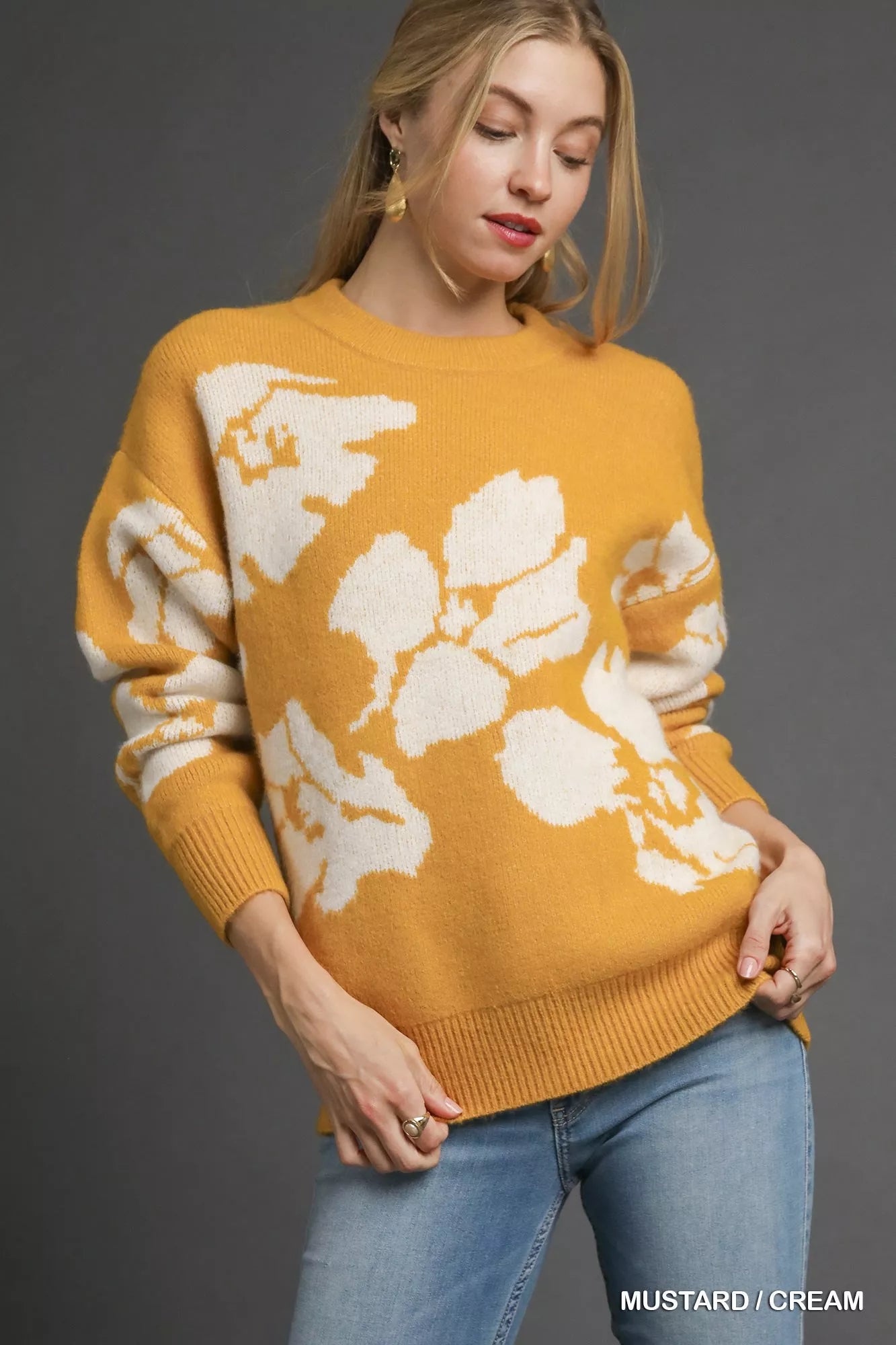 Floral Long Sleeve Sweater