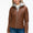 YMI Removable Faux Layered Multi-Pocket Jacket with Fuzzy Hood