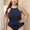 Plus Size Halter Neck Spaghetti Strap Bodysuit