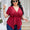 Plus Size Frill Surplice Flutter Sleeve Blouse