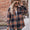 Mandy Plaid Dropped Shoulder Longline Shirt