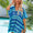 Angel Wings Tassel Openwork Striped V-Neck Cover Up