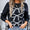 Angel Wings Bow Graphic Round Neck Long Sleeve Sweater