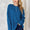 Basic Bae Full Size Ribbed Half Button Long Sleeve High-Low T-Shirt