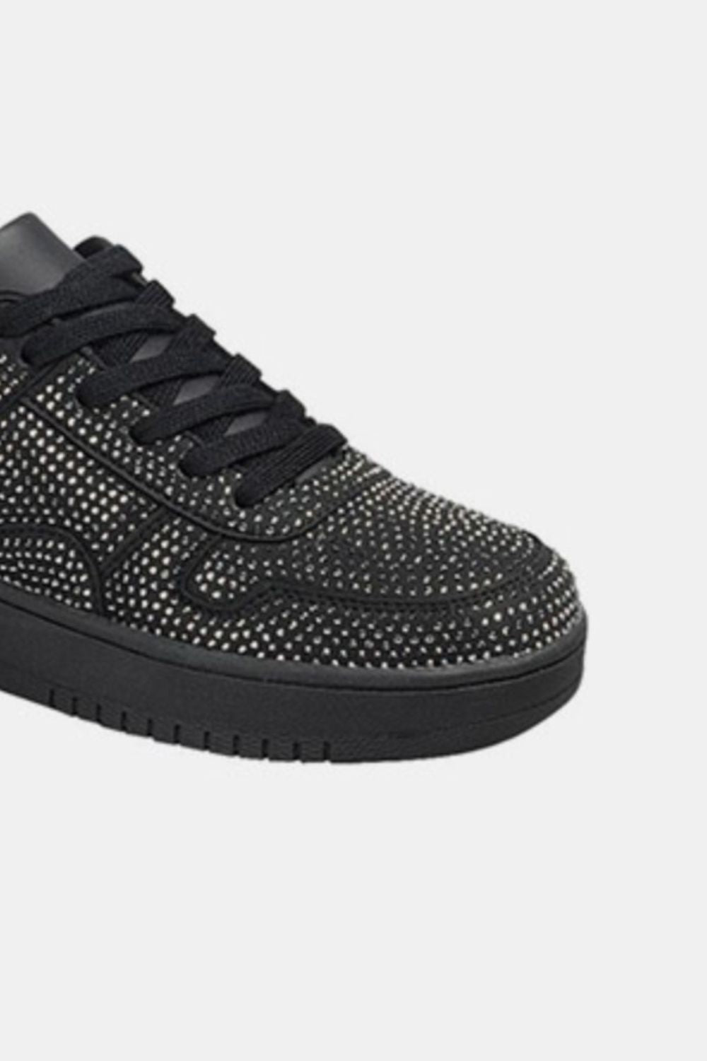 Rhinestone Platform Flat Sneakers