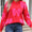 Angel Wings Bow Round Neck Dropped Shoulder Sweater