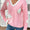 Perfee Flower V-Neck Long Sleeve Sweater