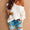 Angel Wings Single Shoulder Long Sleeve Sweater