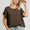 Umgee Drawstring Hem Round Neck Short Sleeve T-Shirt