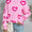 Angel Wings Heart Round Neck Dropped Shoulder Long Sleeve Sweater