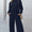 Double Take Full Size Textured Long Sleeve Top and Drawstring Pants Set