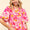 Haptics Full Size Frill Floral Puff Sleeve Blouse