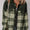 Snap Down Collared Neck Plaid Shacket