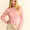 Davi & Dani Lace Mesh Round Neck Long Sleeve Top