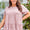 Plus Size Eyelet Round Neck Short Sleeve Blouse