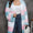 Plus Size Open Front Long Sleeve Cardigan