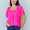 Ninexis Keep Me Close Square Neck Short Sleeve Blouse in Fuchsia