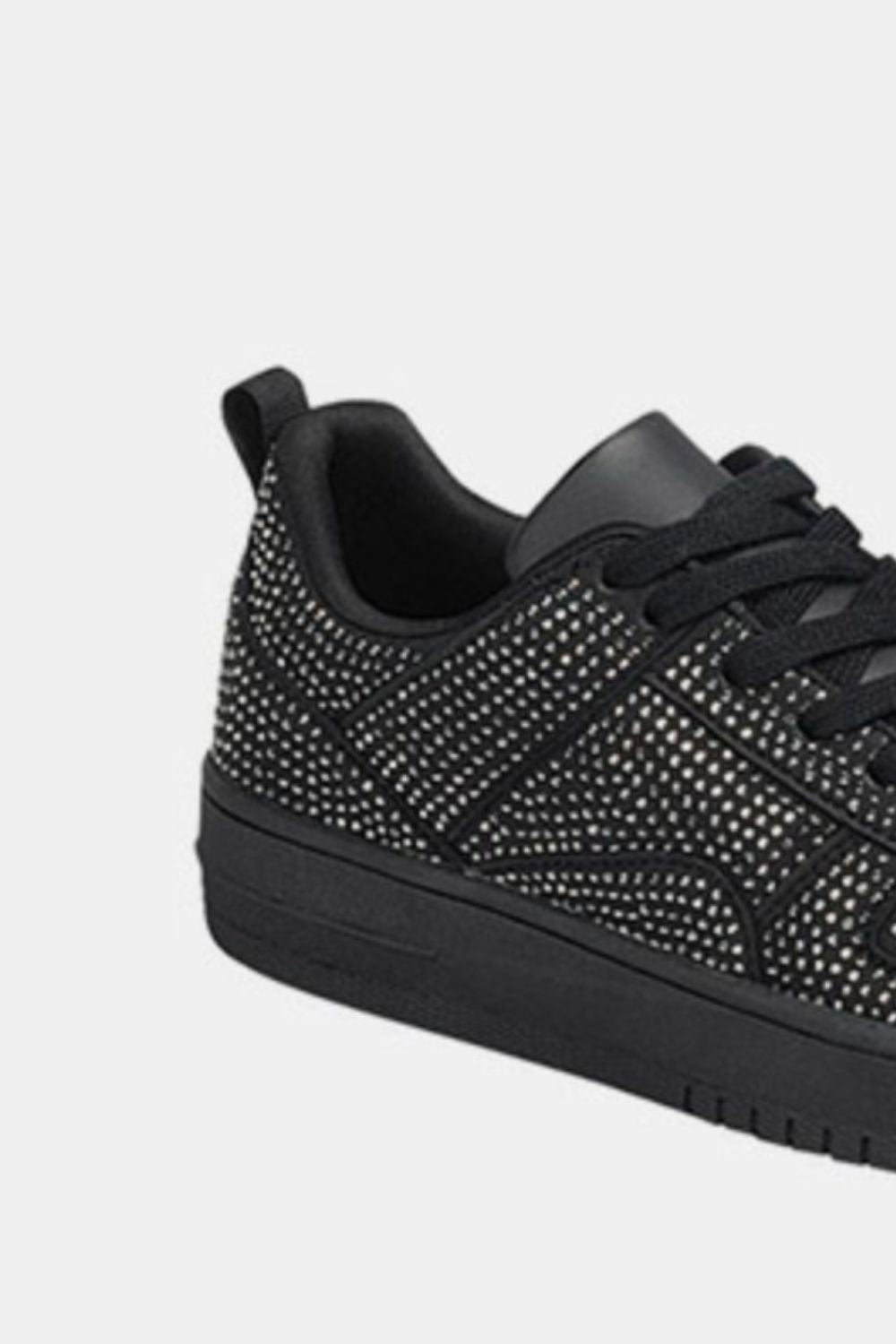 Rhinestone Platform Flat Sneakers