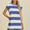 Basic Bae Full Size Striped Round Neck Cap Sleeve Mini Dress