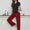 V-Neck Top and Gingham Pants Lounge Set