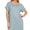 Rolled Short Sleeve Round Neck Dress