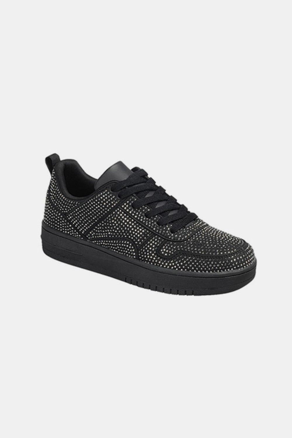 Rhinestone Platform Flat Sneakers