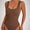 Scoop Neck Wide Strap Active Bodysuit