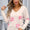 Angel Wings Flower V-Neck Long Sleeve Sweater