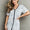 MOON NITE Quilted Quivers Button Down Sleepwear Dress