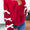 Contrast Bow Round Neck Long Sleeve Sweatshirt