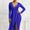 High-low Ruched Surplice Long Sleeve Dress