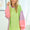 First Love Color Block Long Sleeve Slit Sweatshirt