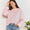 Angel Wings Contrast Detail Dropped Shoulder Knit Top