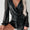 Full Size Sequin Surplice Tie Waist Long Sleeve Romper