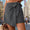 Perfee Tied Textured High Waist Shorts