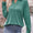 Mandy Decorative Button Johnny Collar Long Sleeve Blouse