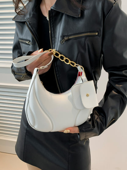 PU Leather Shoulder Bag with EarPods Bag