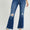 RISEN High Rise Distressed Crop Flare Jeans