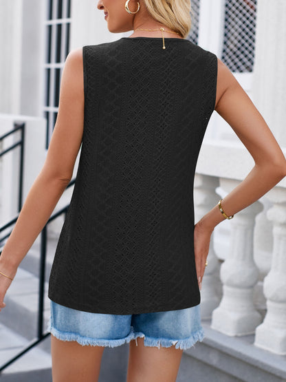 Lovelet Eyelet V-Neck Tank