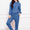 Round Neck Long Sleeve Sweatshirt and Pants Set