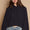 POL Back Open Slit Balloon Sleeve Crop Hooded Sweater