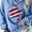 Star Patch Round Neck Long Sleeve Sweatshirt