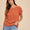 Annie Wear Round Neck Short Sleeve Sweater