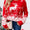 Angel Wings Deer Pattern Round Neck Long Sleeve Sweater