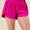 Striped Trim Detail Activewear Shorts In Pink