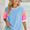 Lovelet Color Block Round Neck Half Sleeve T-Shirt