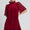 Umgee Dotted Lace Half Sleeve Mock Neck Back Tie Velvet Dress