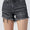 RISEN Raw Hem Denim Shorts with Pockets