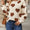 Fuzzy Heart Dropped Shoulder Sweatshirt